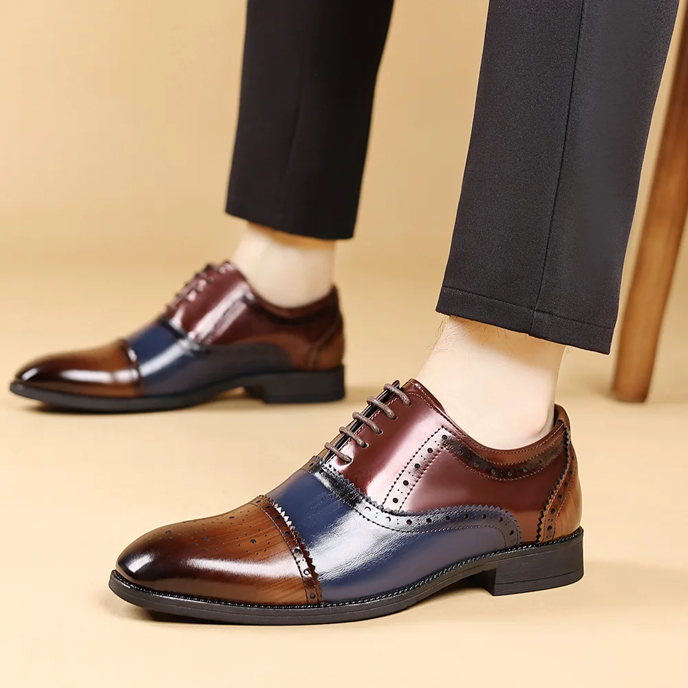 Sports Equipment Brands - Chaussures en cuir décontractées pour hommes,
